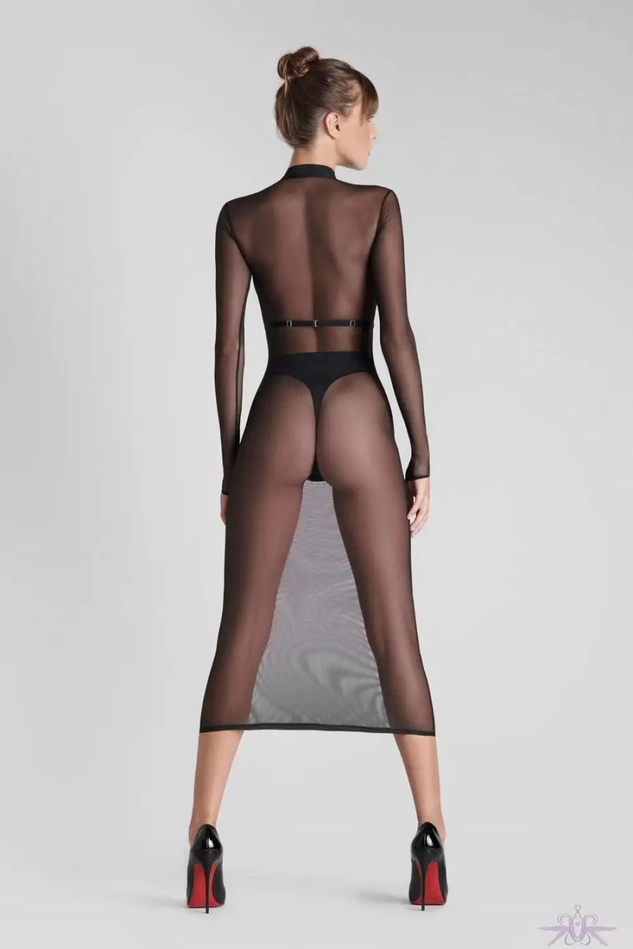 "Sexproducts Black Maison Close Corps A Corps Sheer Harness Dress"