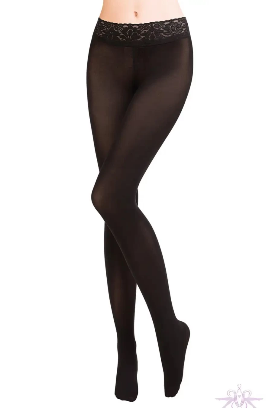 Sexproducts Black Gabriella Microfibre Hipster Tights for Women - Comfortable & Stretchy Underwear